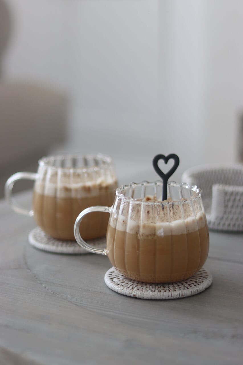 Glass Mug Set - Set of 2 - Rippled