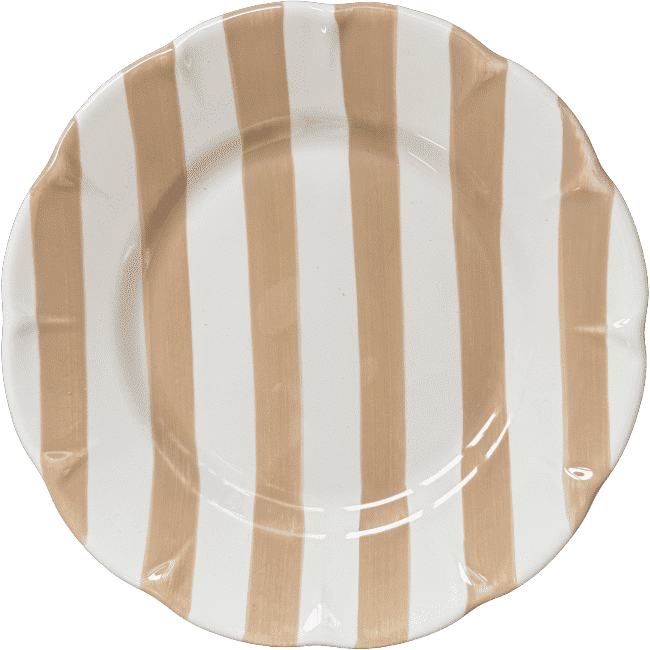 Rayure Plate Beige Crema - 16cm