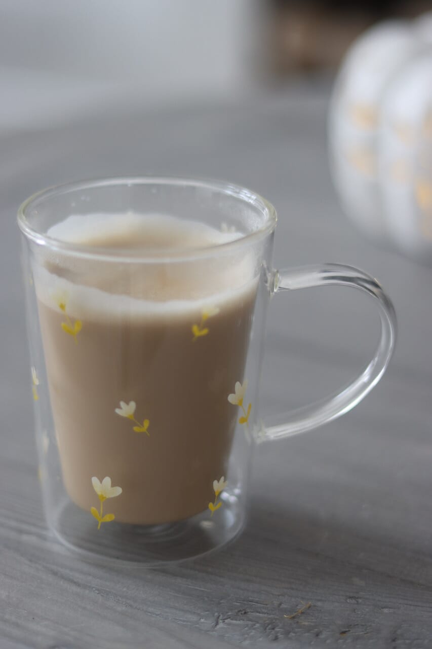 Slim Double Walled Glass Mug - Early Autumn