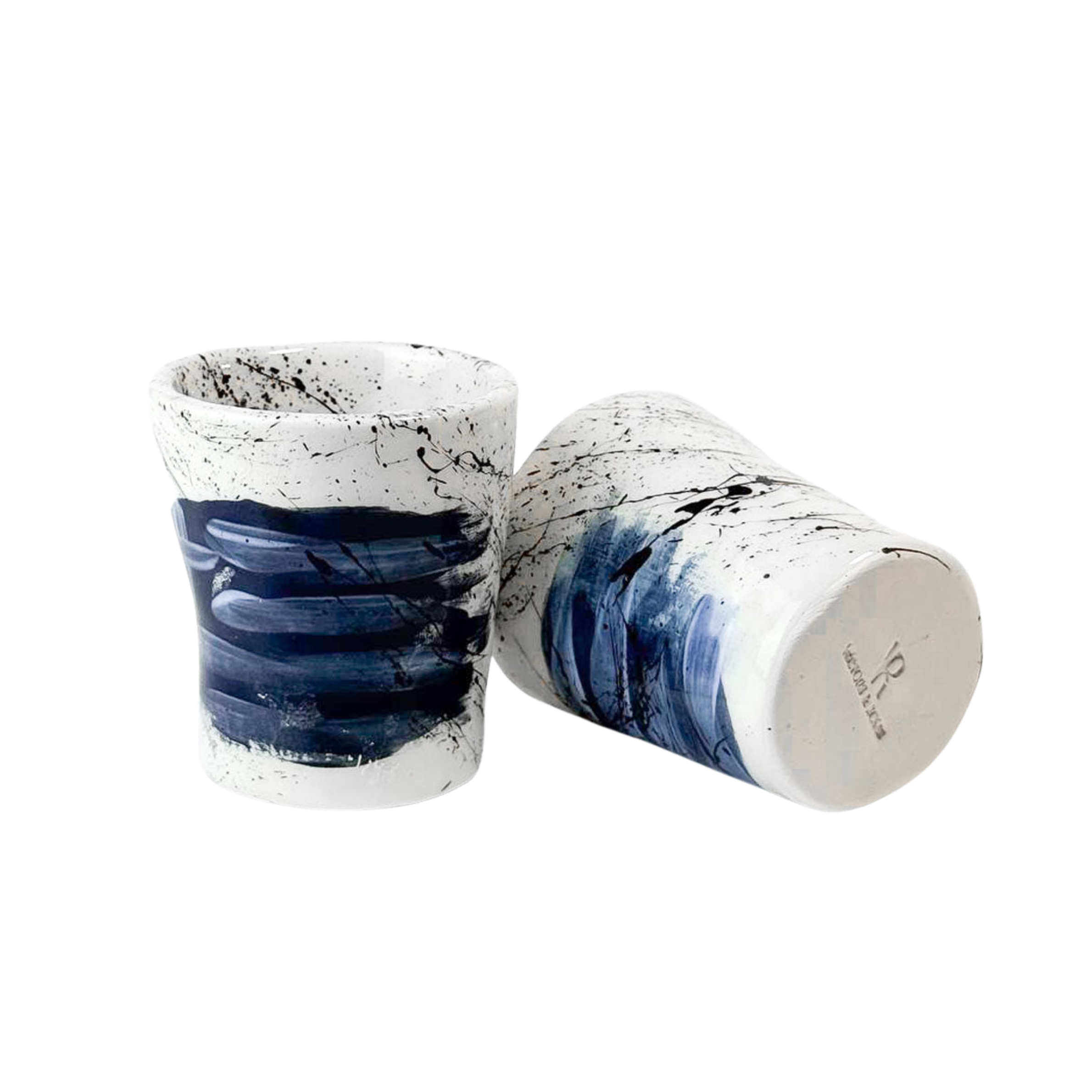 I AM GREEK - Handcrafted Ceramic Mugs "AEGEAN" SET OF 2