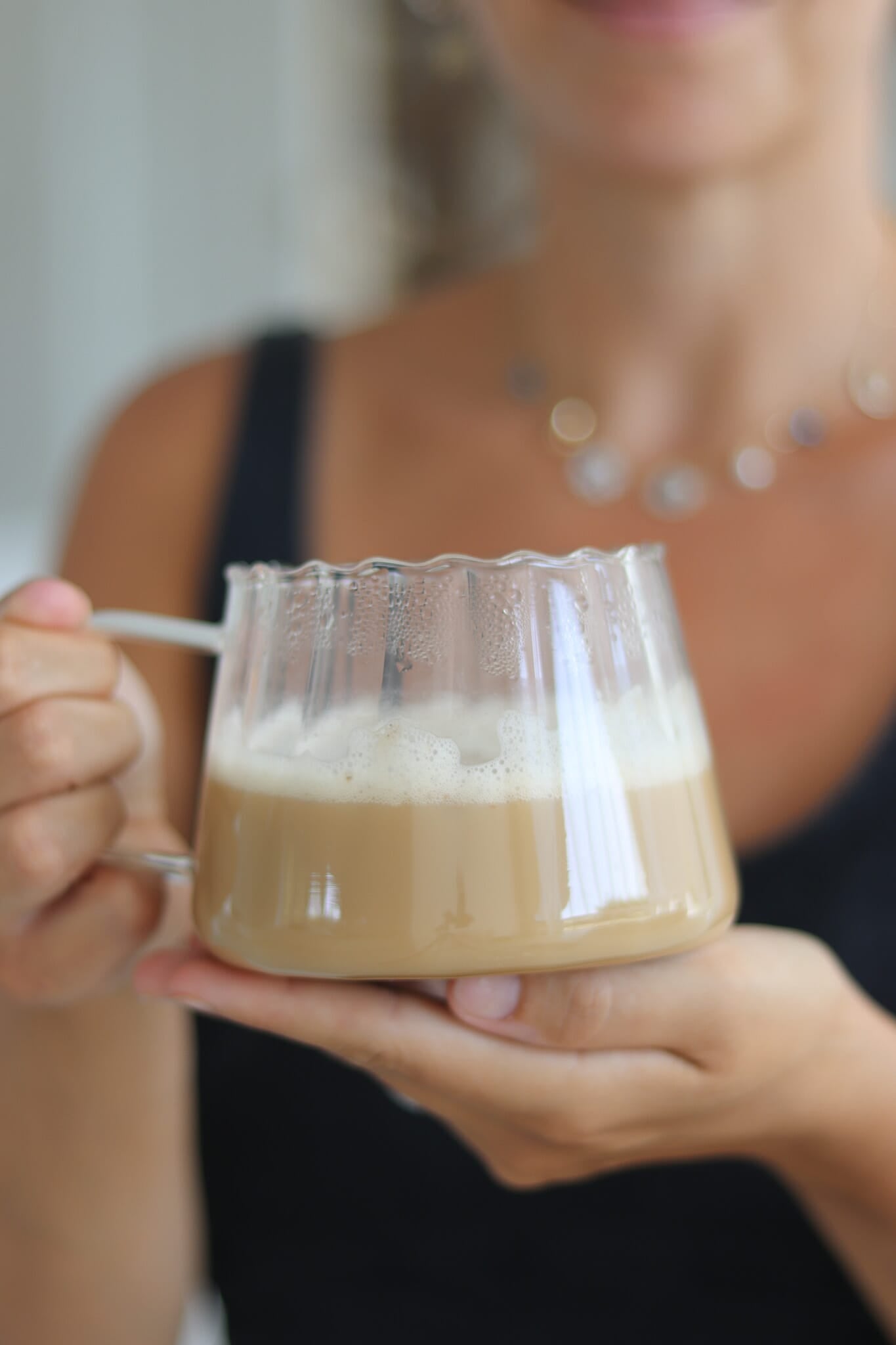 Glass Mug Set - 2 Piece - Wrap Around Rippled