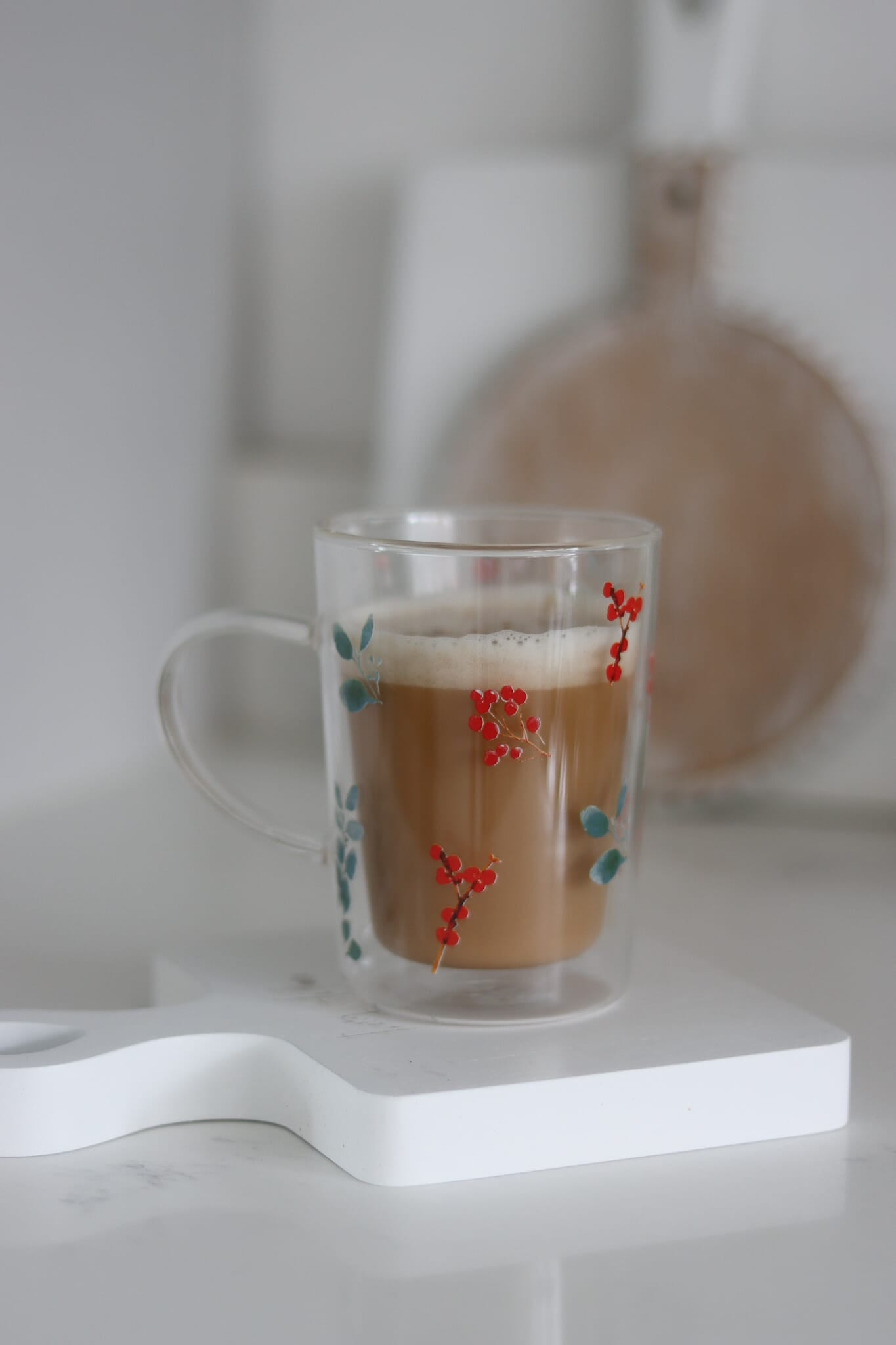 Double wall Christmas Mug - Winter Flower