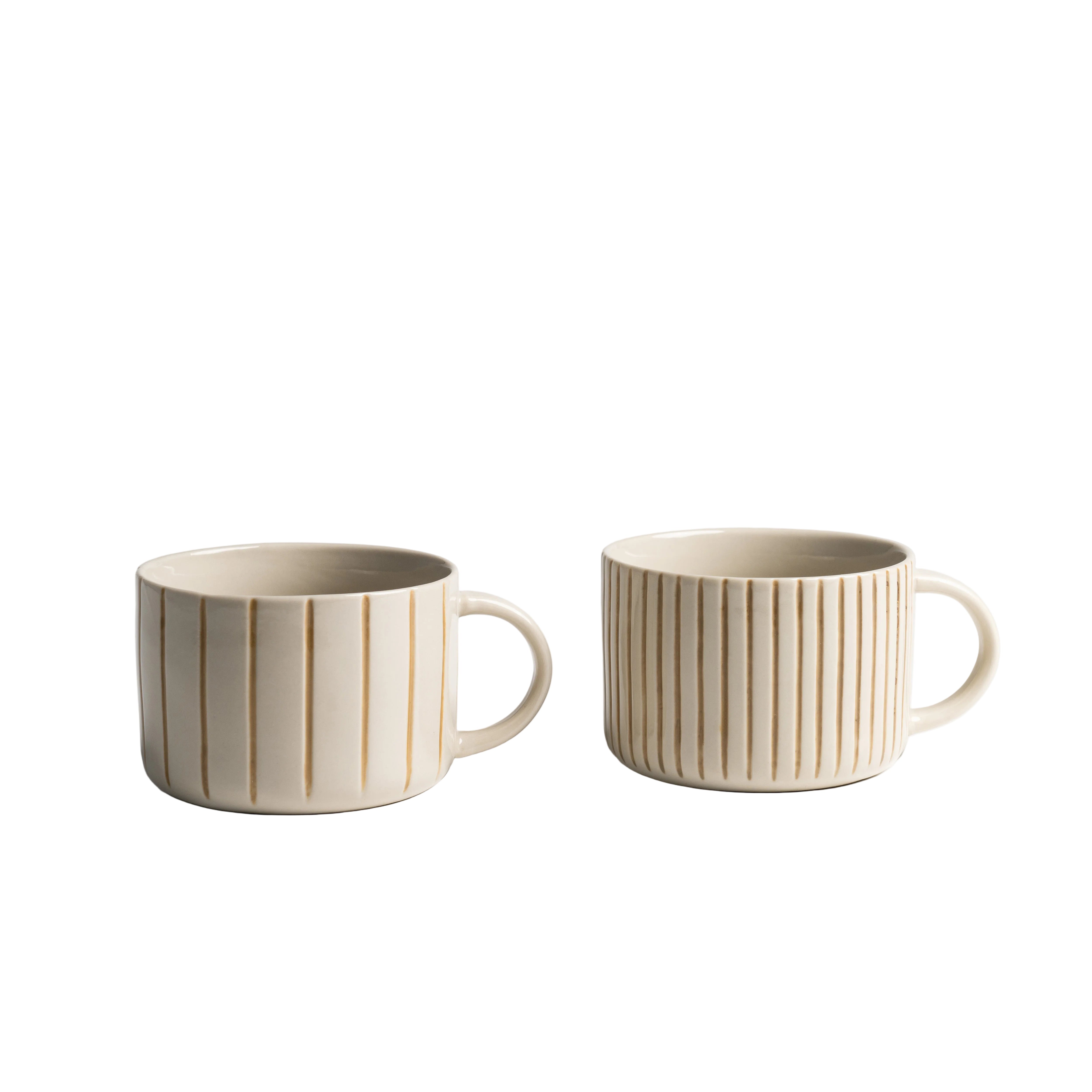 Yarrow Mug - Brushed Mustard Yellow - Large (Set of 2)