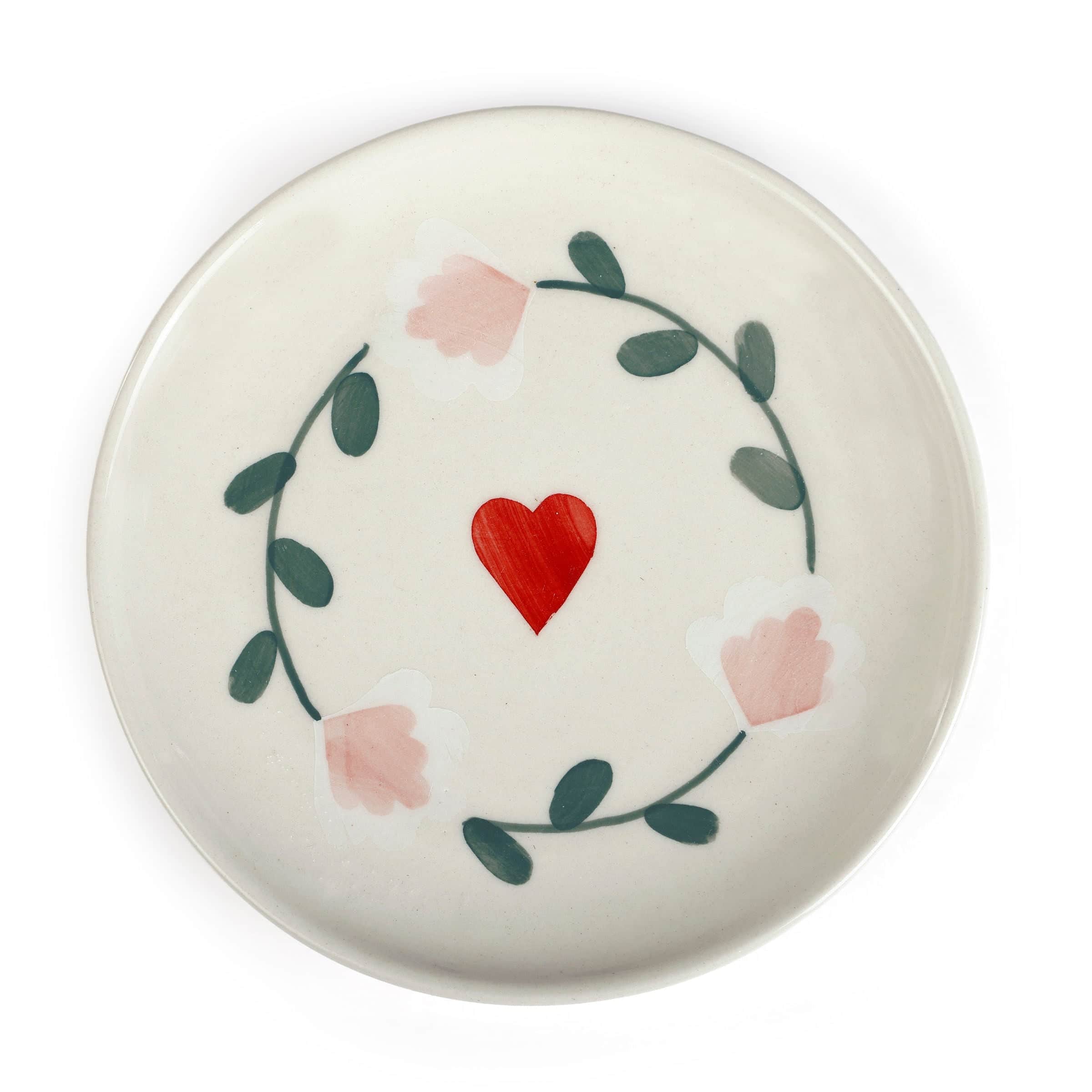 Ceramic Dessert Plates - Amour Petal