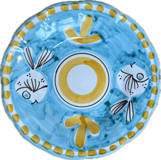 Amalfi Plate 16 cm Green Fish