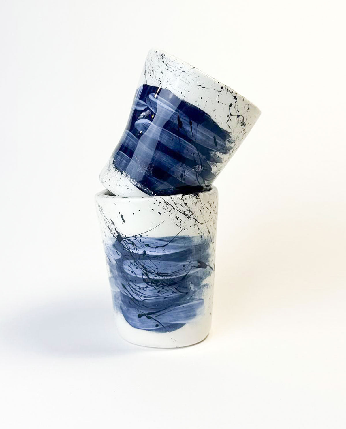 I AM GREEK - Handcrafted Ceramic Mugs "AEGEAN" SET OF 2