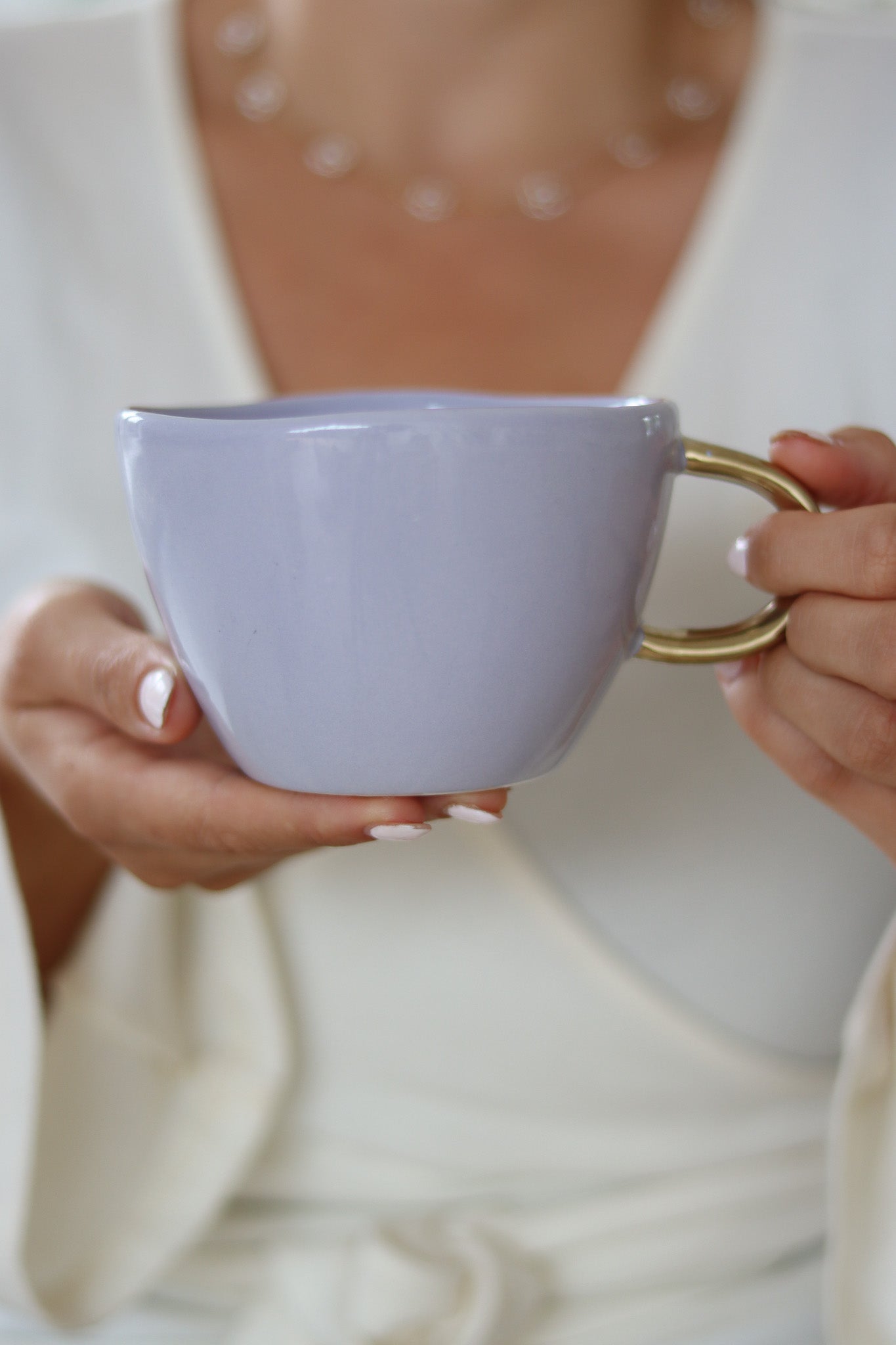 Irregular Ceramic Mug - Lilac
