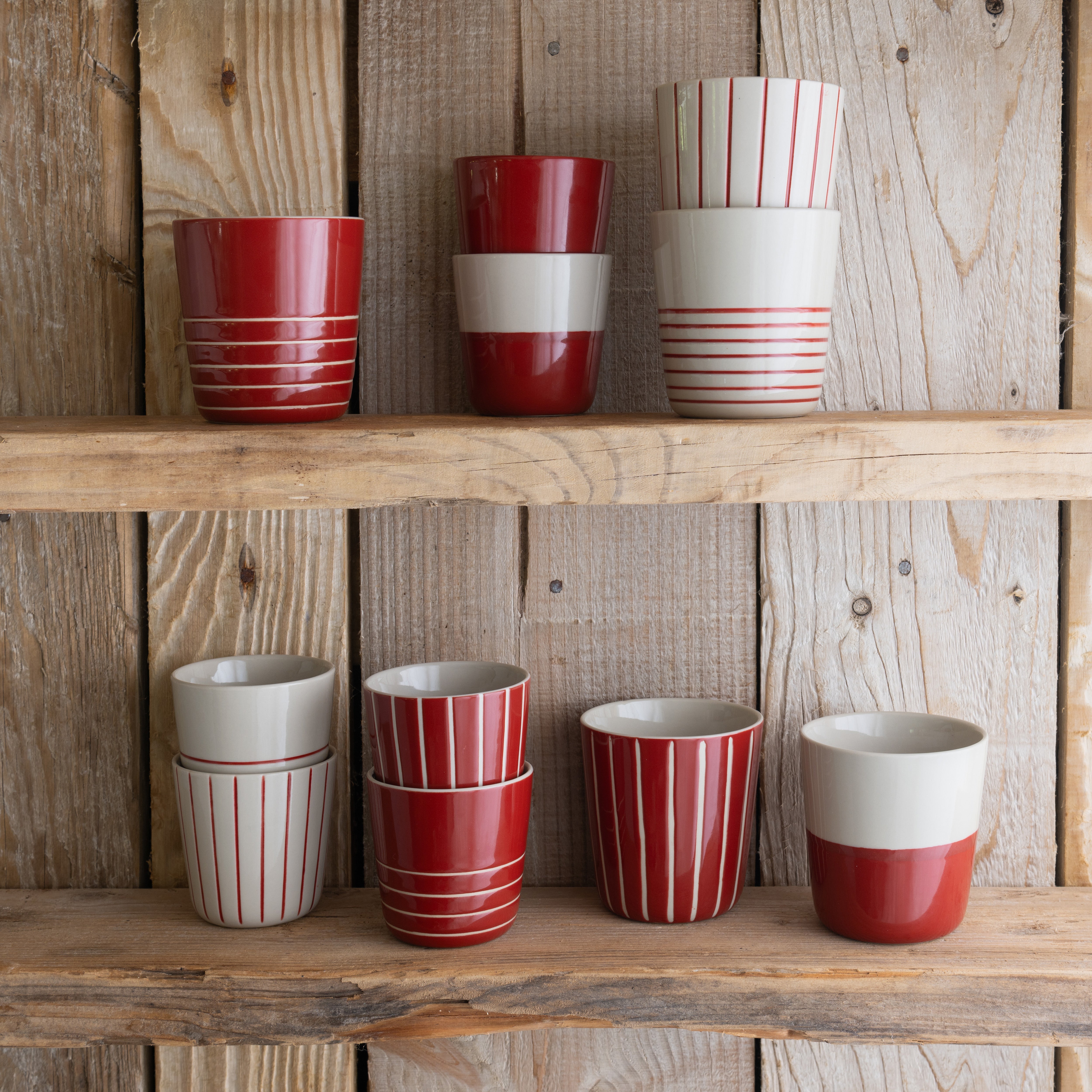 Sorrel Beaker - Brushed Earth Red - Large (Set of 2)