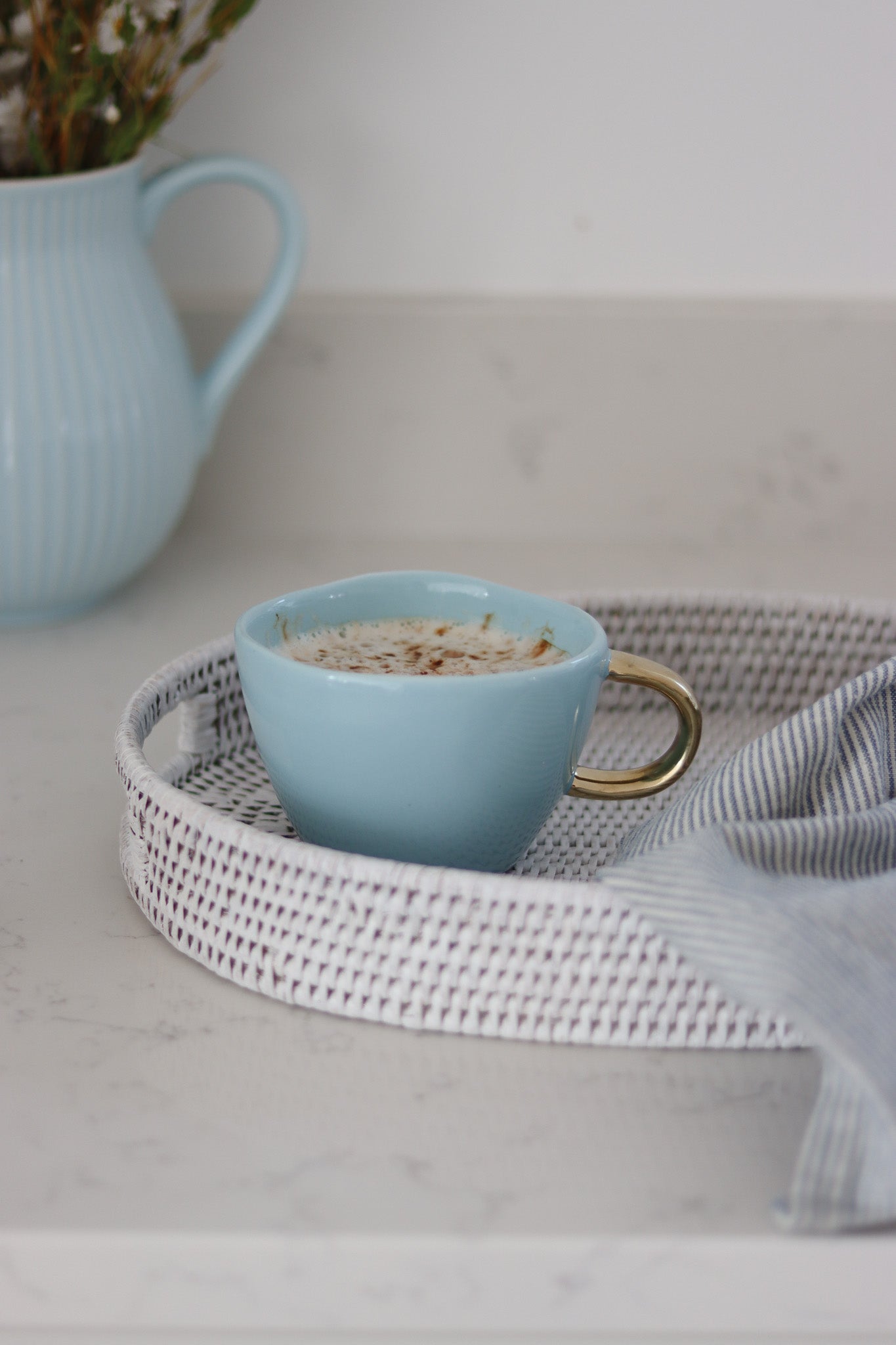 Irregular Stoneware Mug - Summer Blue
