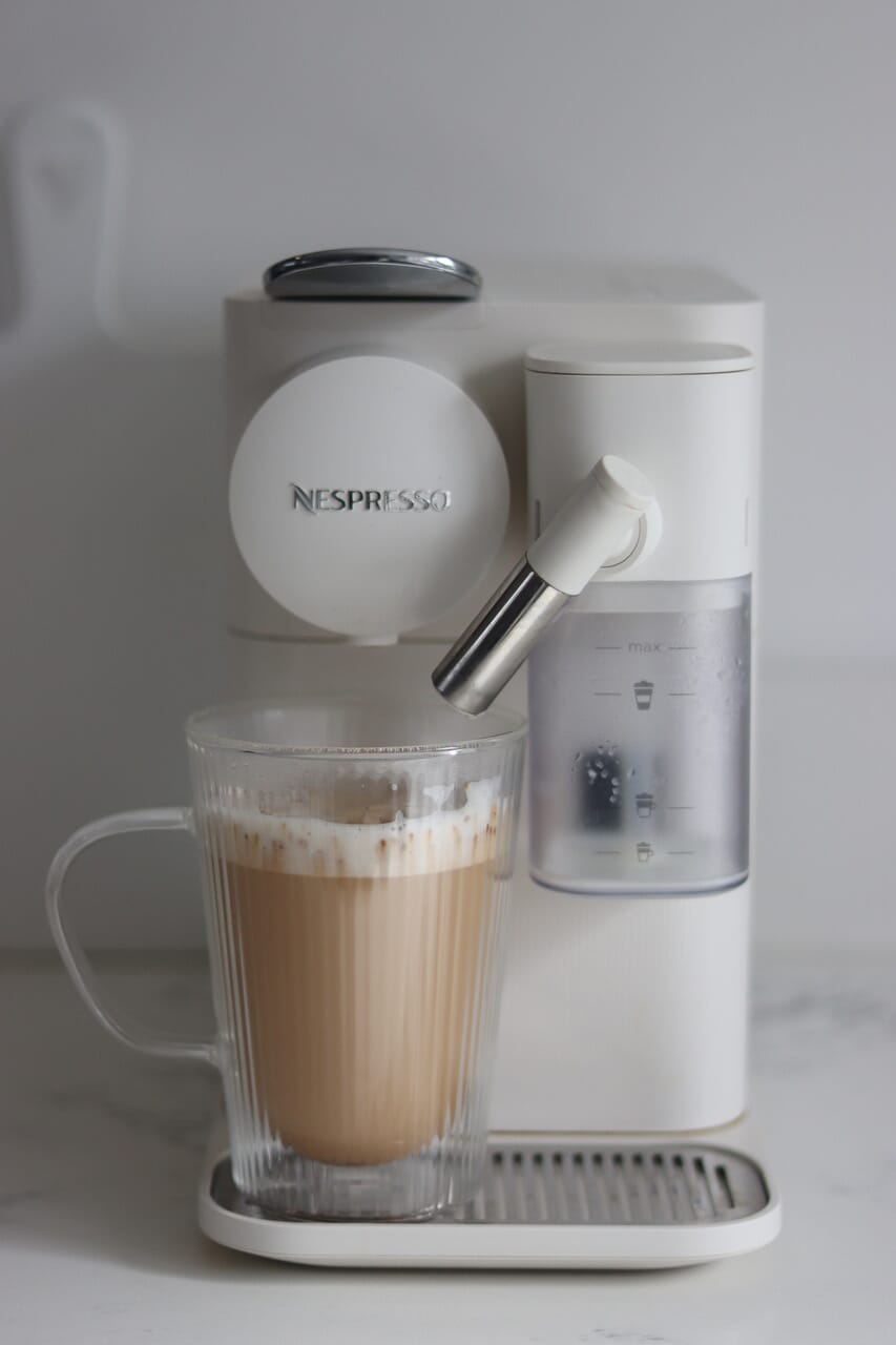 Double Wall Glass Latte Mug - Fluted
