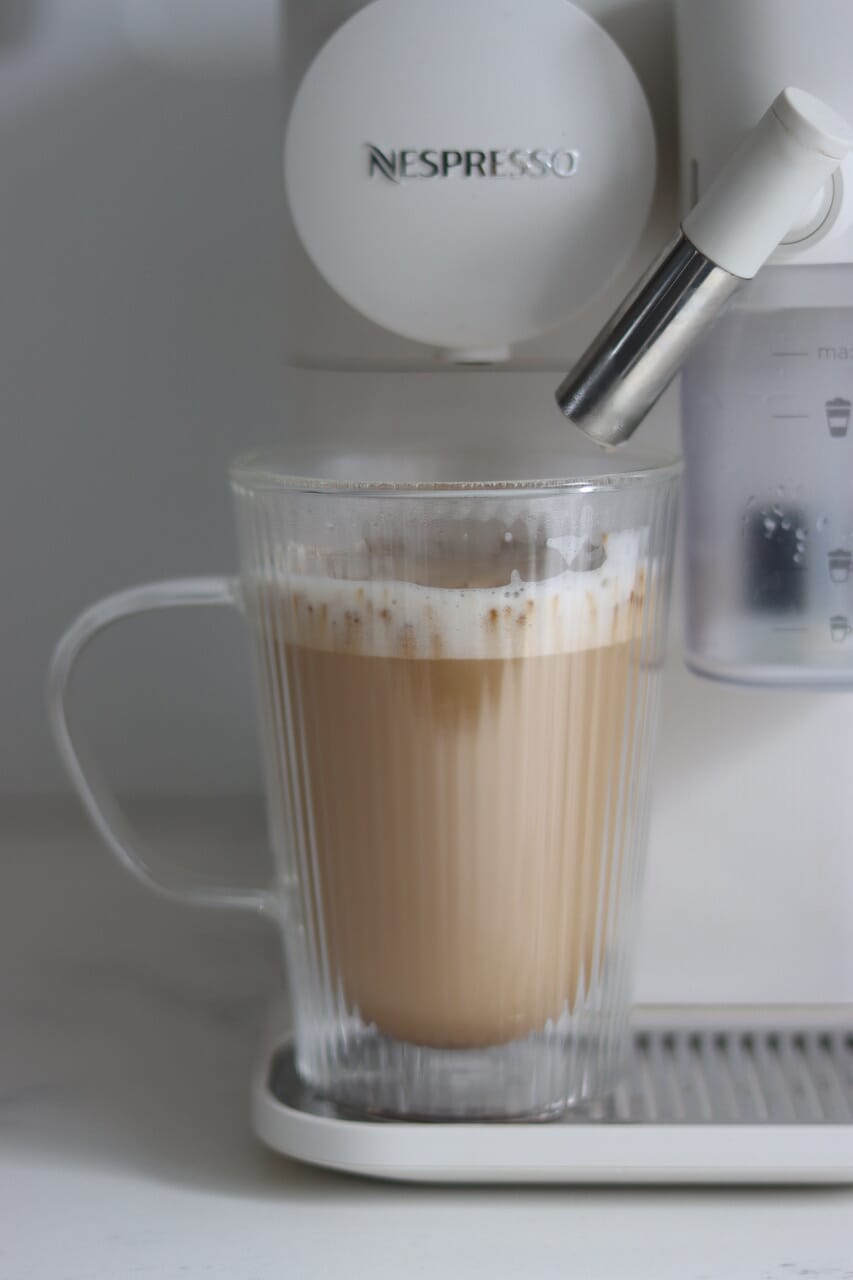 Double Wall Glass Latte Mug - Fluted