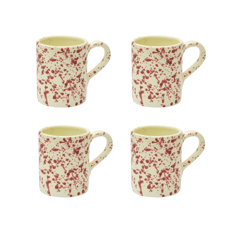 Cranberry Coffee Mug Set | 4 Pieces