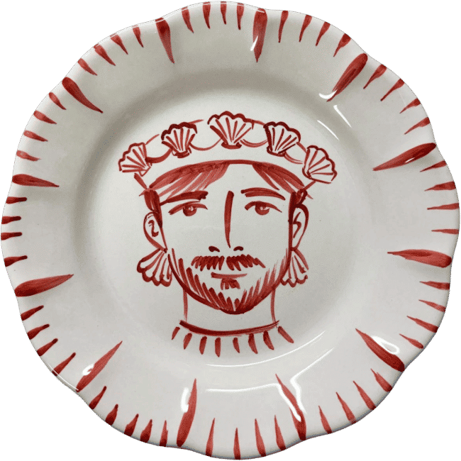 Re Di Sicilia Plate Shell Man - 16cm