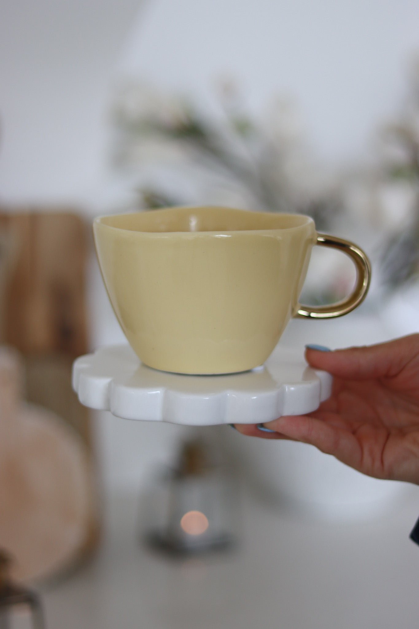 Irregular Stoneware Mug - Butter Yellow
