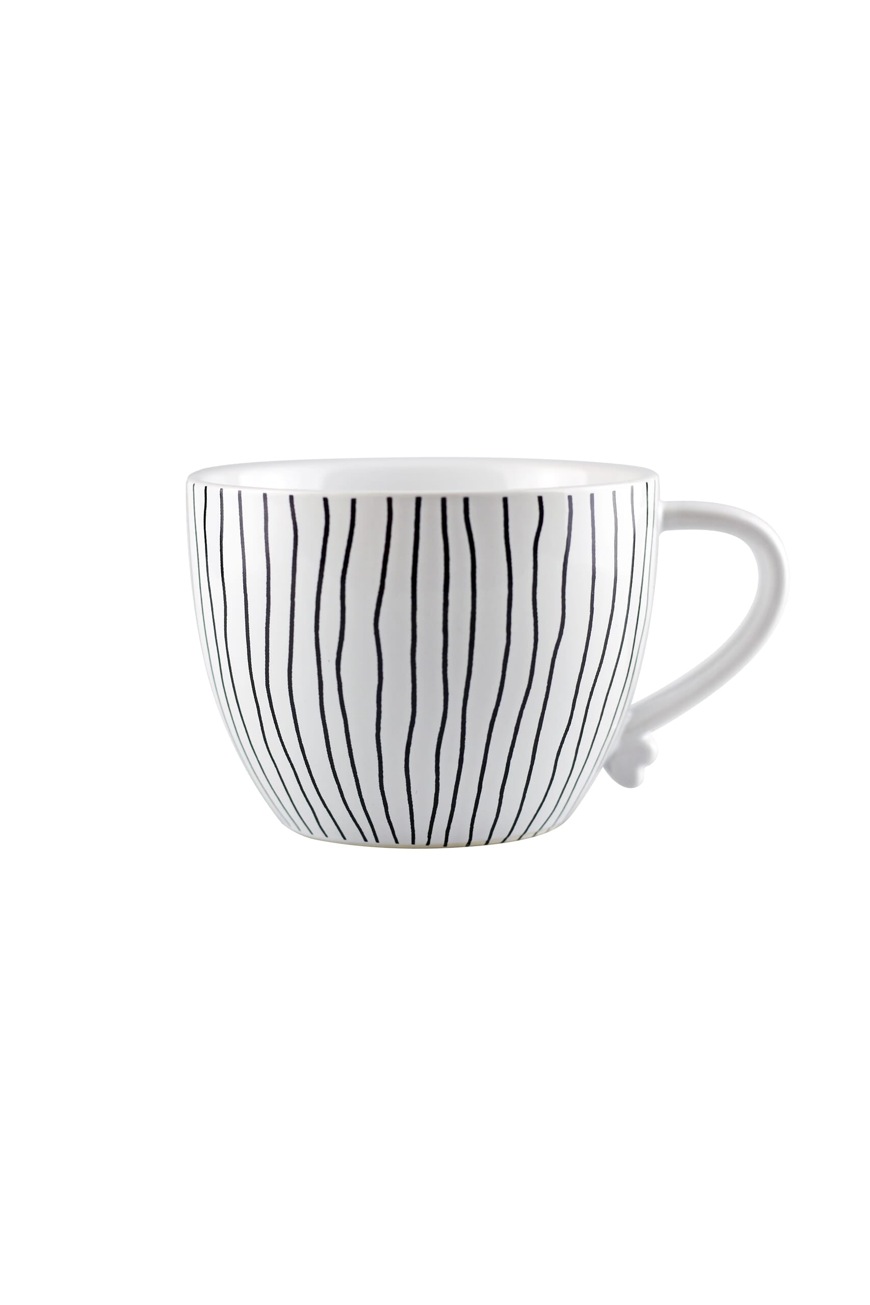 Heart Handled Ceramic Mug - Vertical Stripes