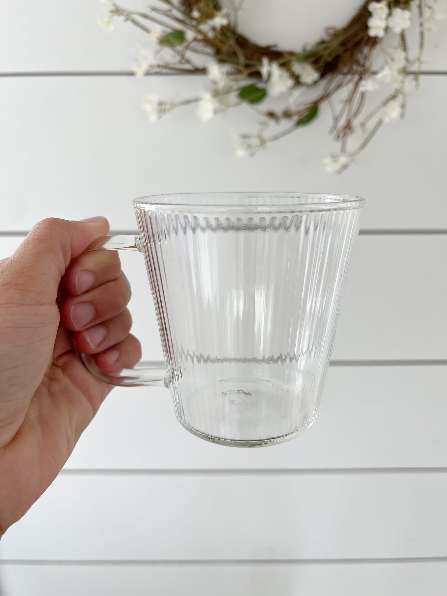 Fluted Glass Mug