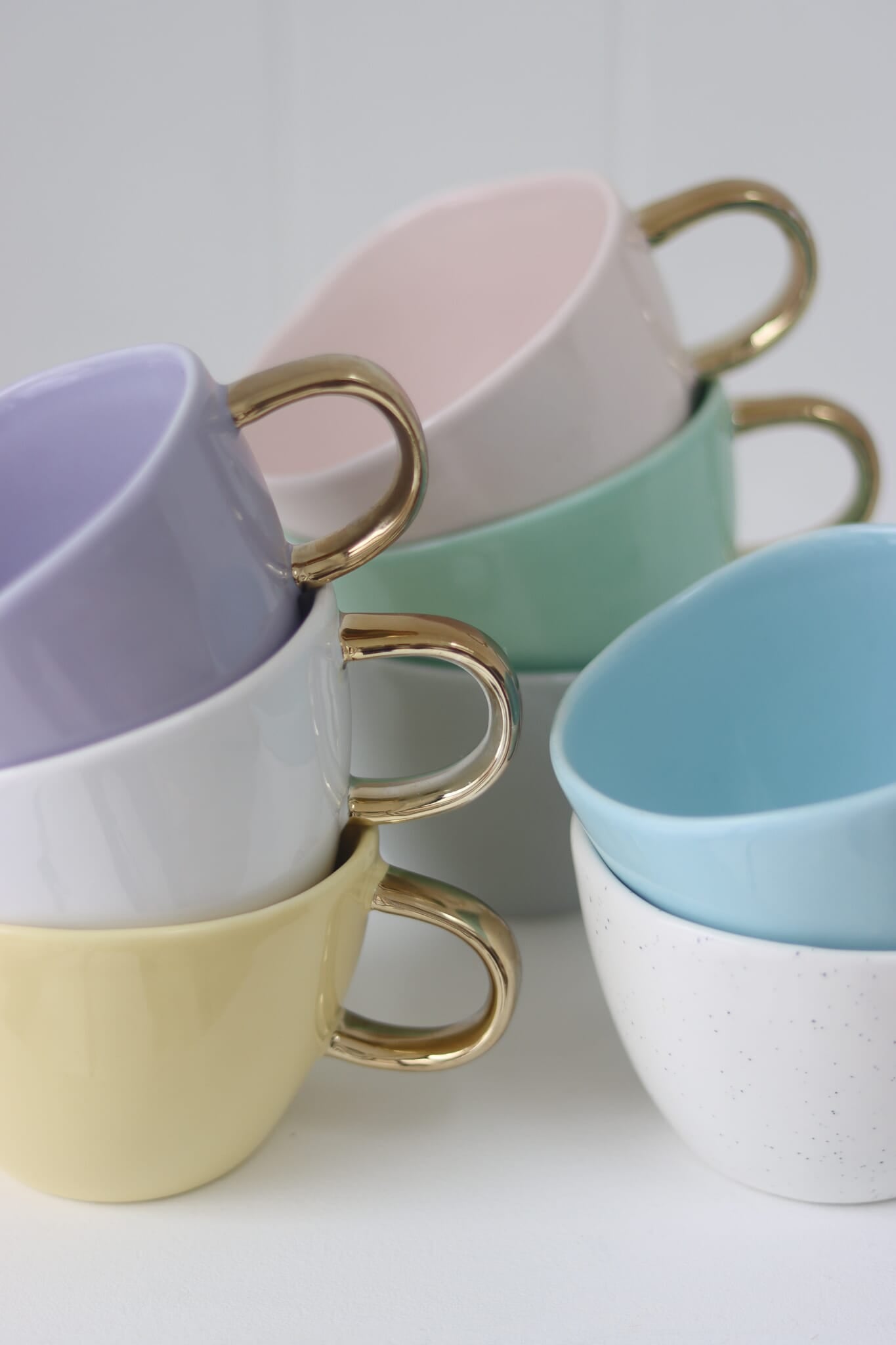 Irregular Stoneware Mug - Green