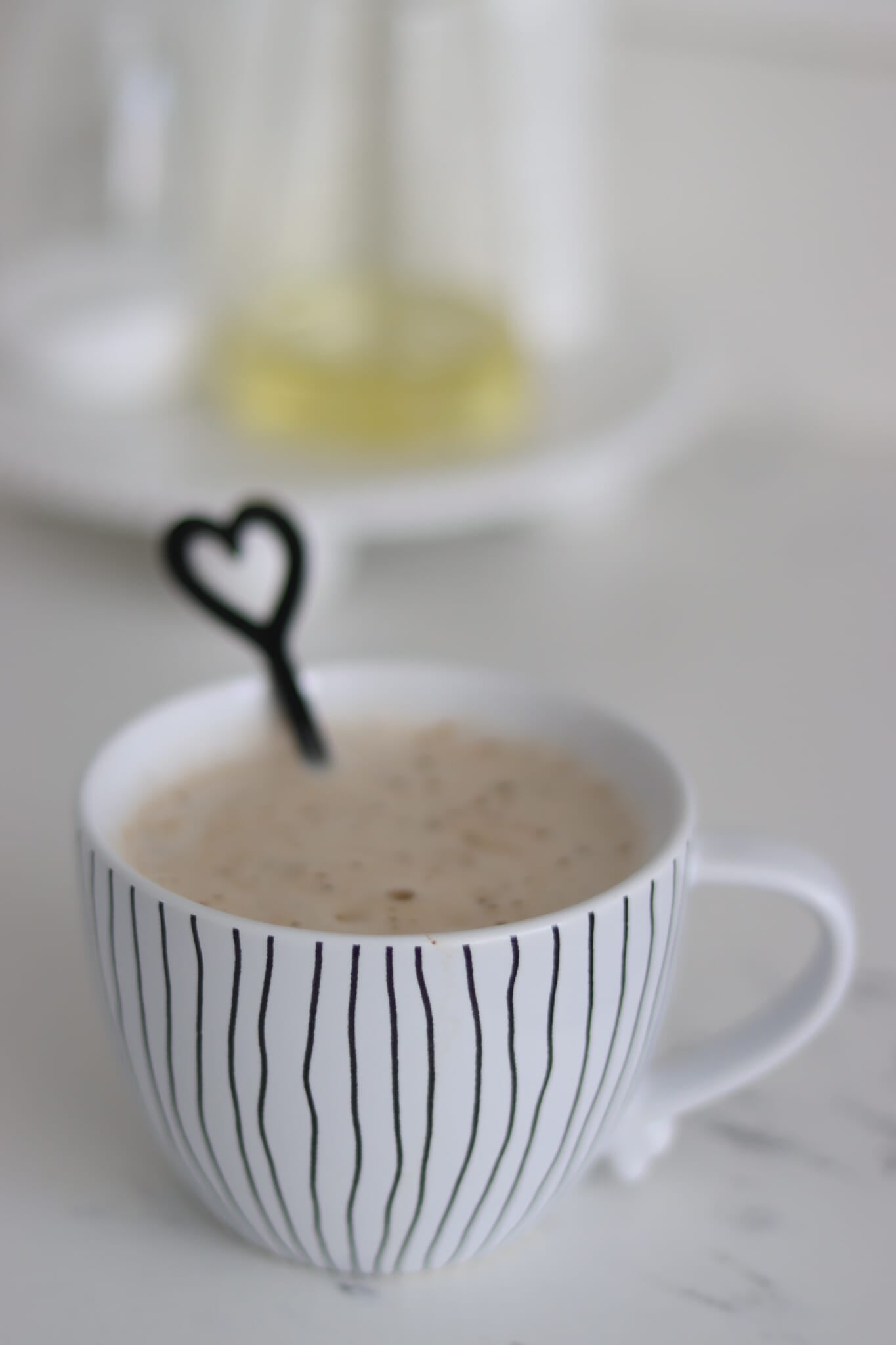 Heart Handled Ceramic Mug - Vertical Stripes